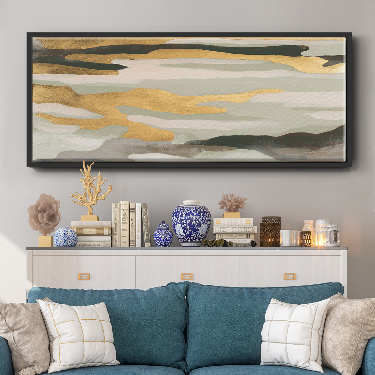 Golden Valley Sands II - Floater Framed Canvas Print