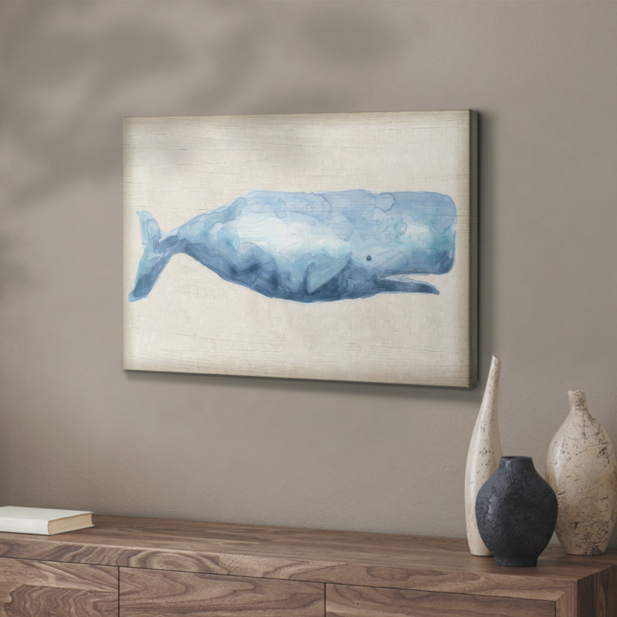 Rustic Whale I - Canvas Art Print