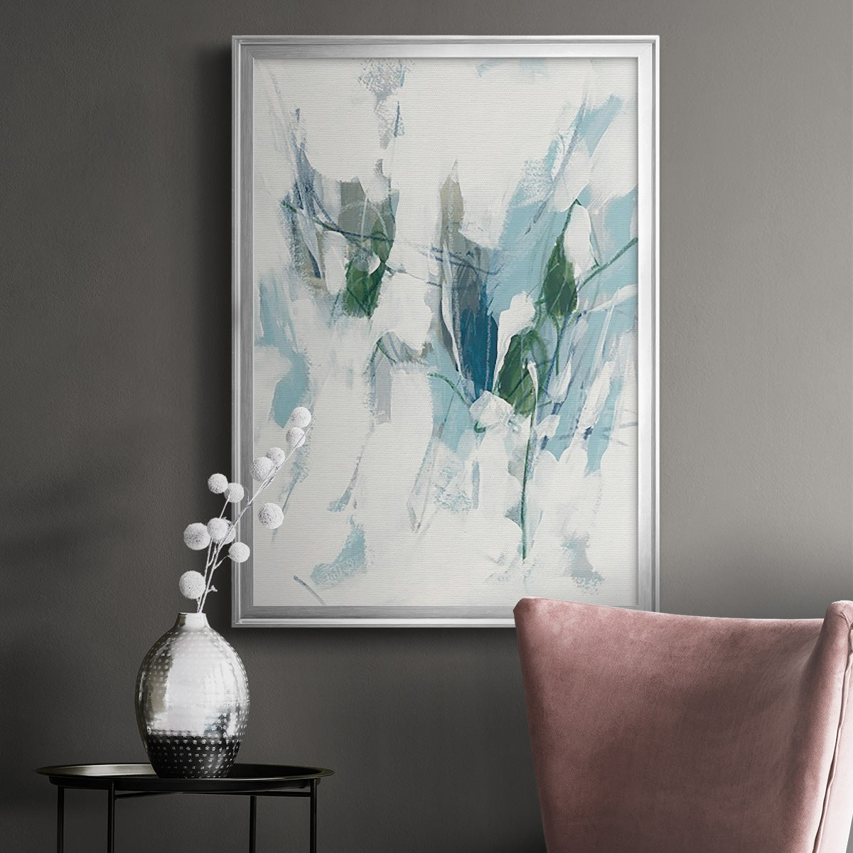 Ice Cavern I - Modern Framed Canvas Print