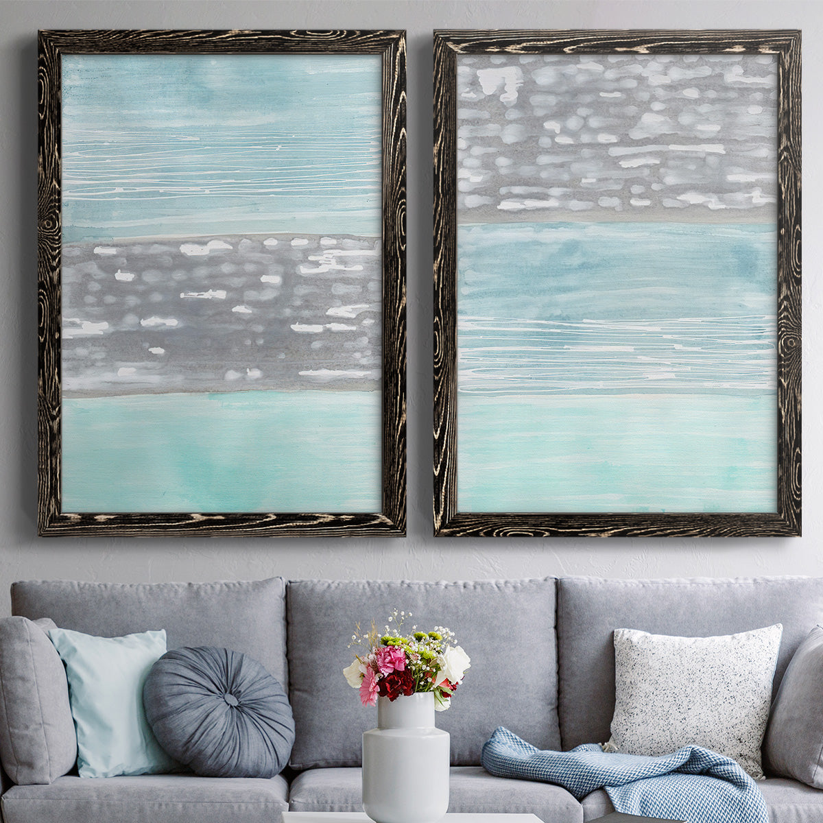 Hydrusphere I - Premium Framed Canvas 2 Piece Set - Ready to Hang