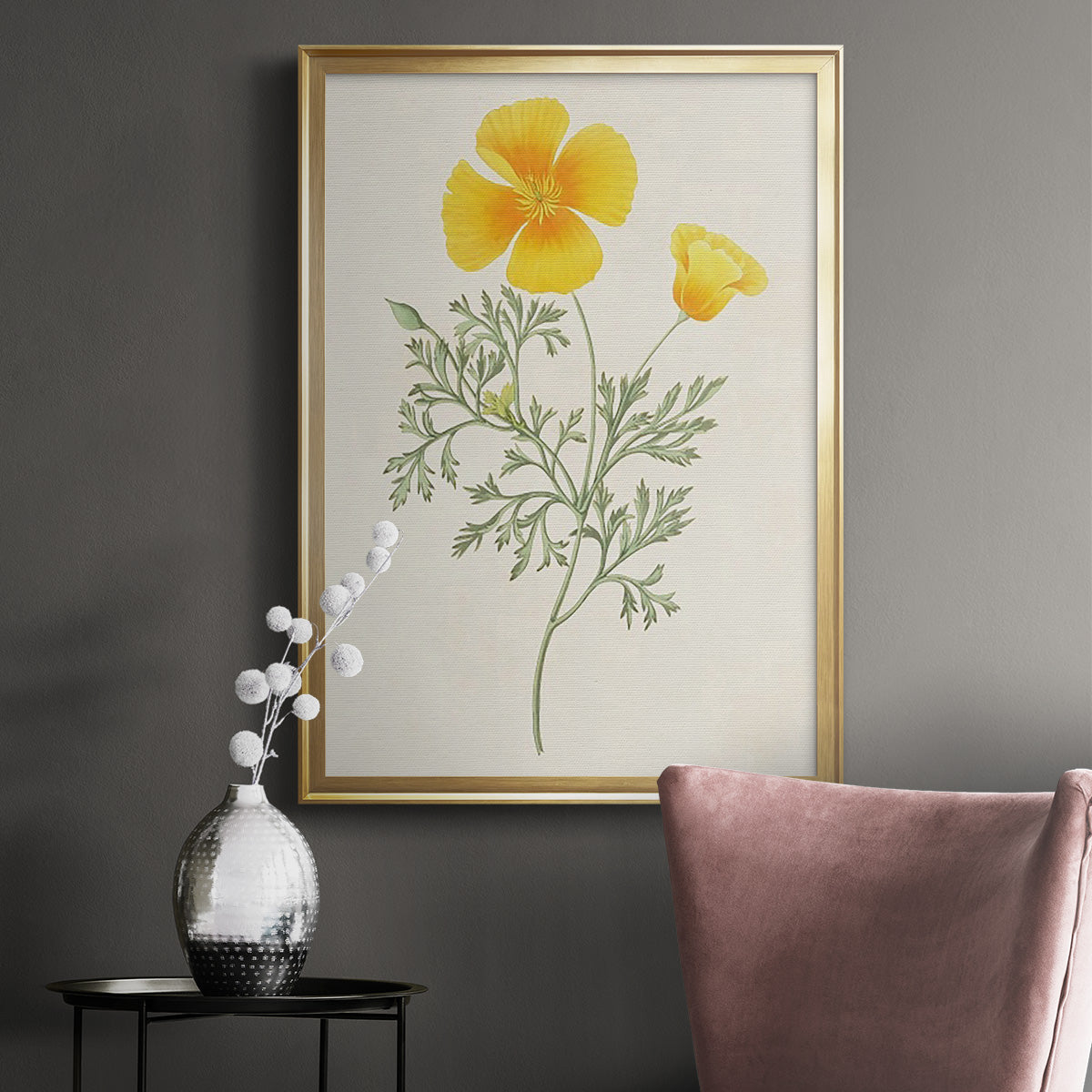 Flowers of the Seasons IX - Modern Framed Canvas Print
