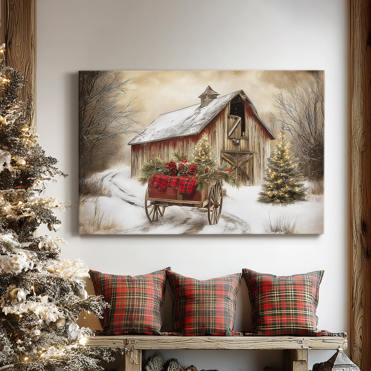 Gilded Nativity at Eve - Canvas Art Print