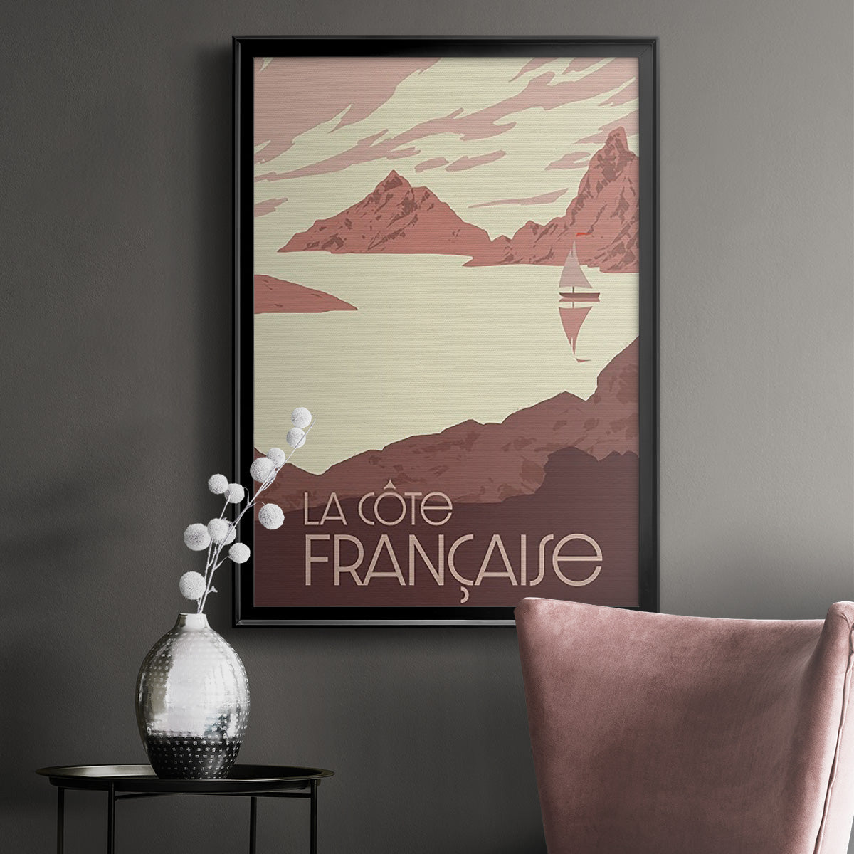 French Coast II - Modern Framed Canvas Print