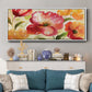 Jardin Rouge - Floater Framed Canvas Print