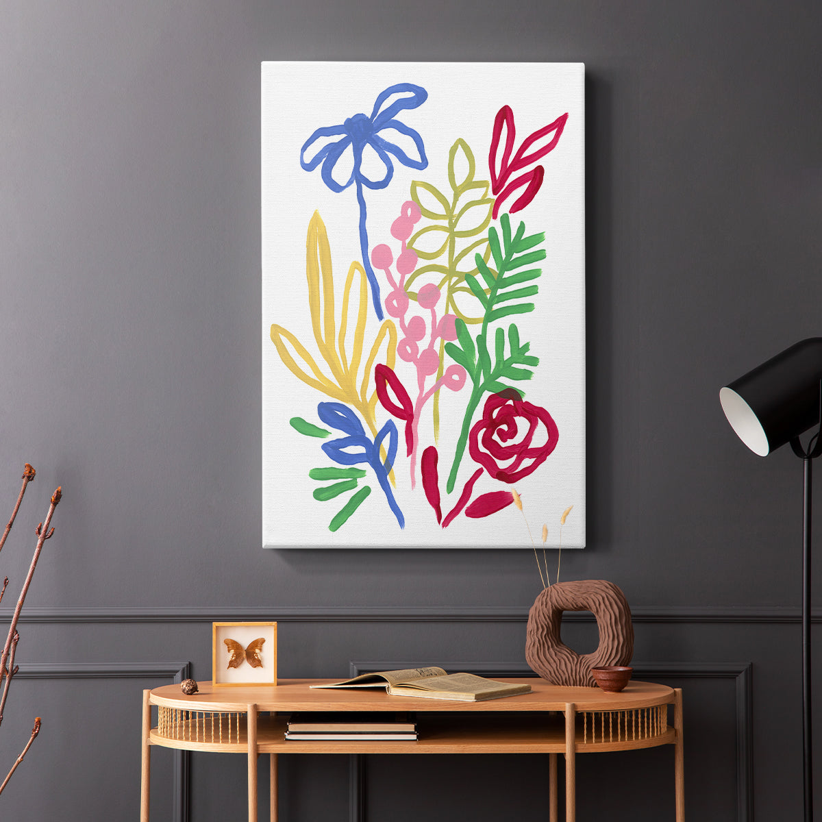 Bold Brushstroke Blooms I - Canvas Art Print