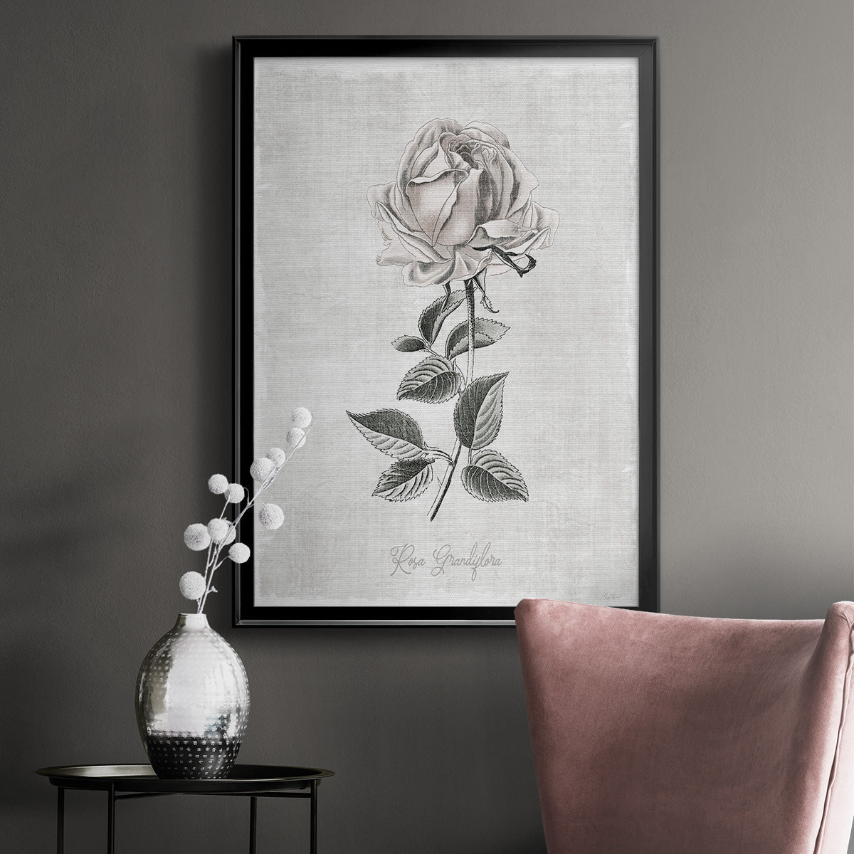 Vintage Botanical II - Modern Framed Canvas Print