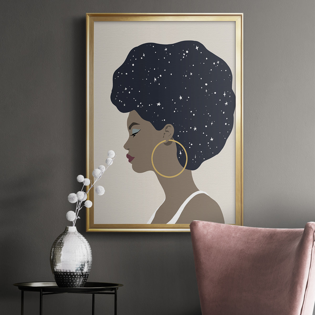 Heavenly Hair I - Modern Framed Canvas Print