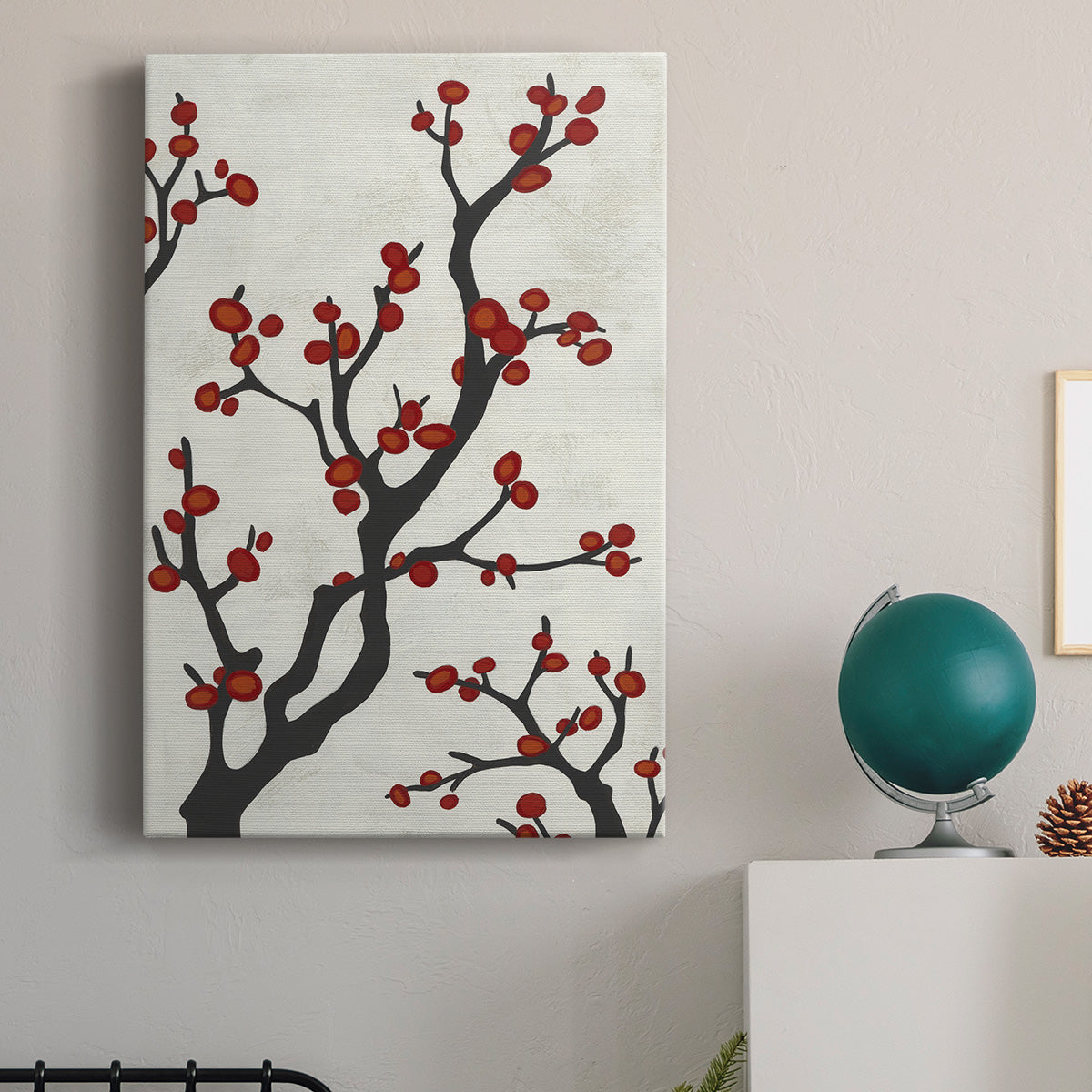 Red Berry Branch I - Canvas Art Print