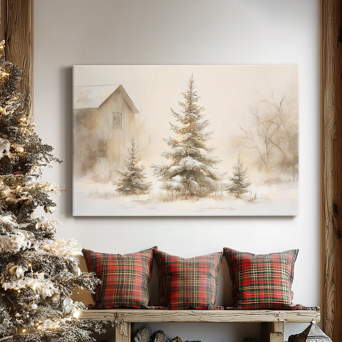 Midwinter of Tinsel-Gold Blessing - Canvas Art Print