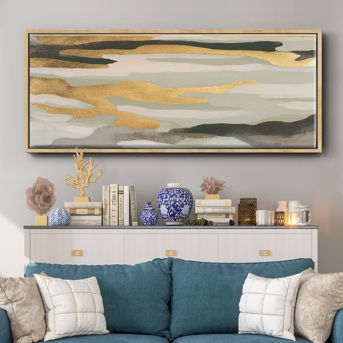 Golden Valley Sands II - Floater Framed Canvas Print