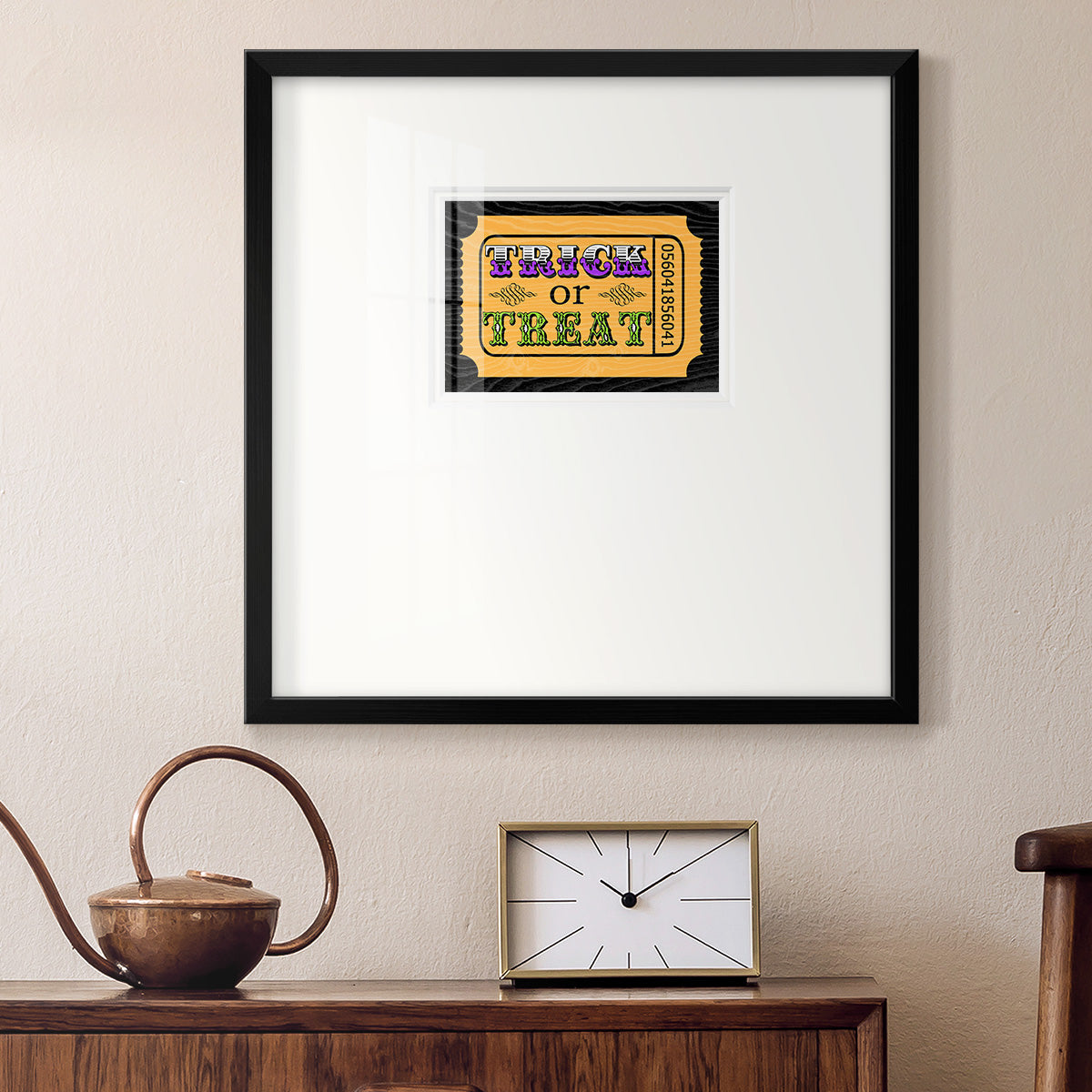 Trick or Treat Ticket Premium Framed Print Double Matboard