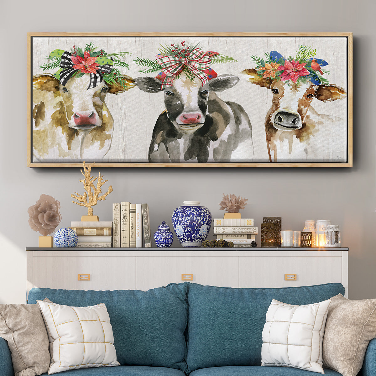 Holiday Gals - Floater Framed Canvas Print