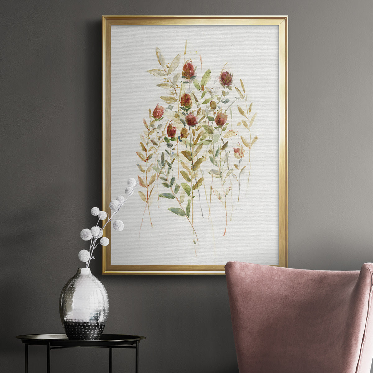 Wildflower Breeze II - Modern Framed Canvas Print