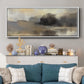 Misty Pond - Floater Framed Canvas Print