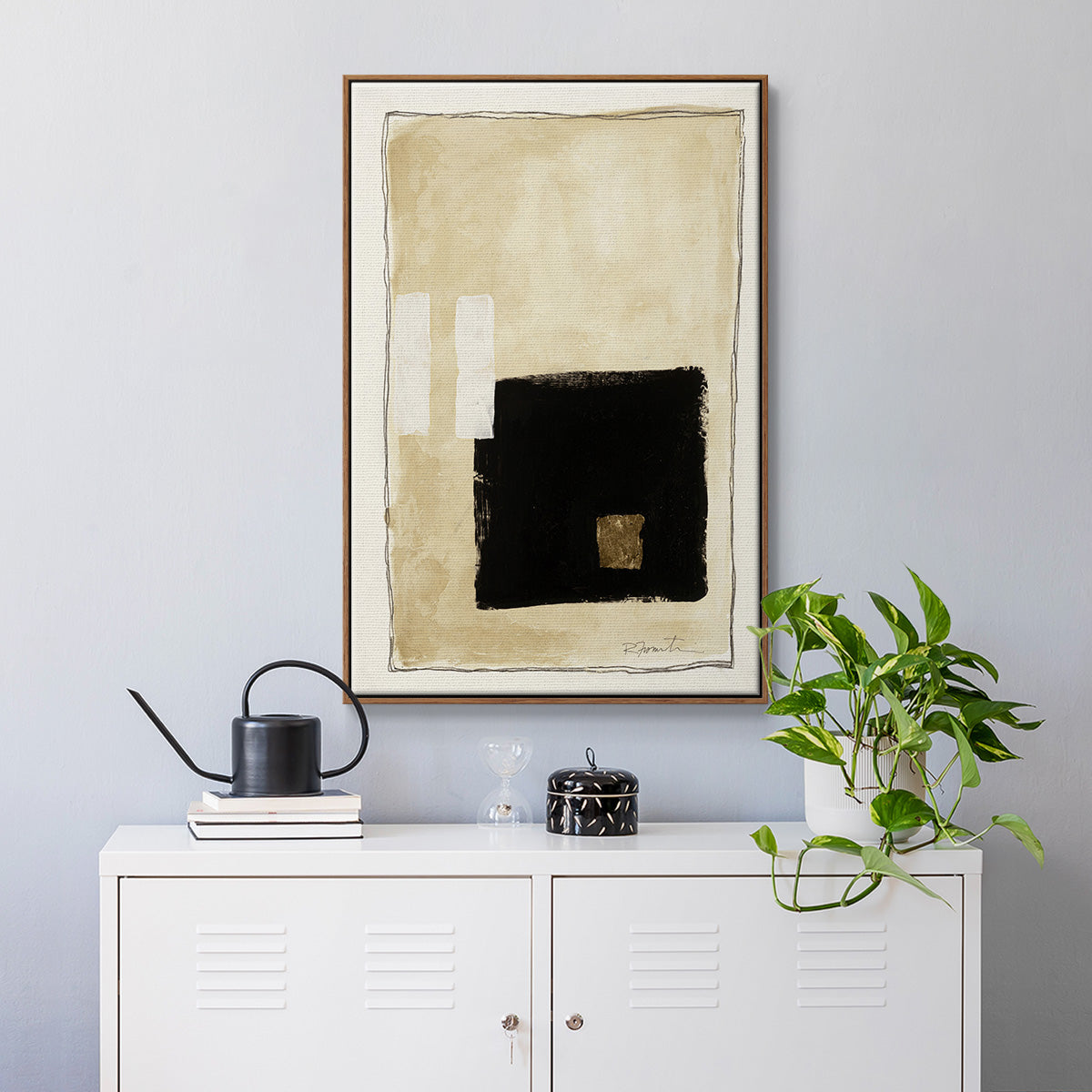 Inner Musing I - Floater Framed Canvas Print