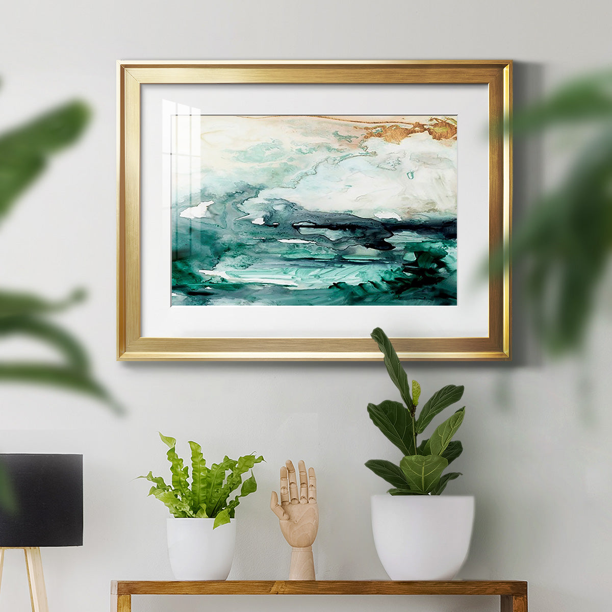 Sea Foam Flow I - Modern Framed Art Print