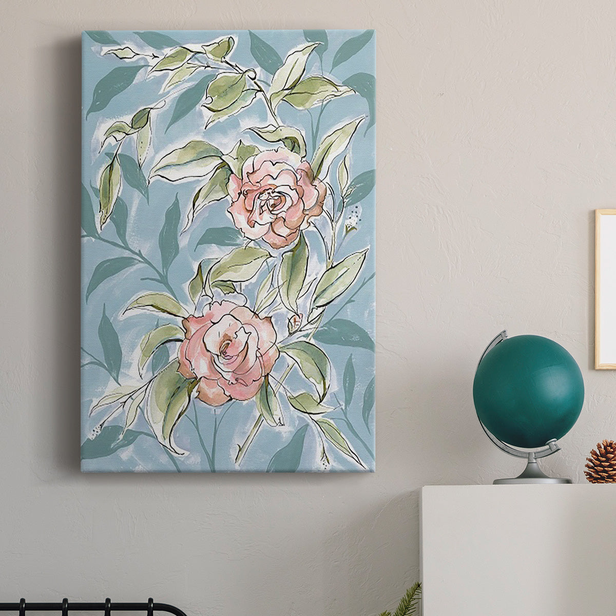 Faded Camellias II - Canvas Art Print