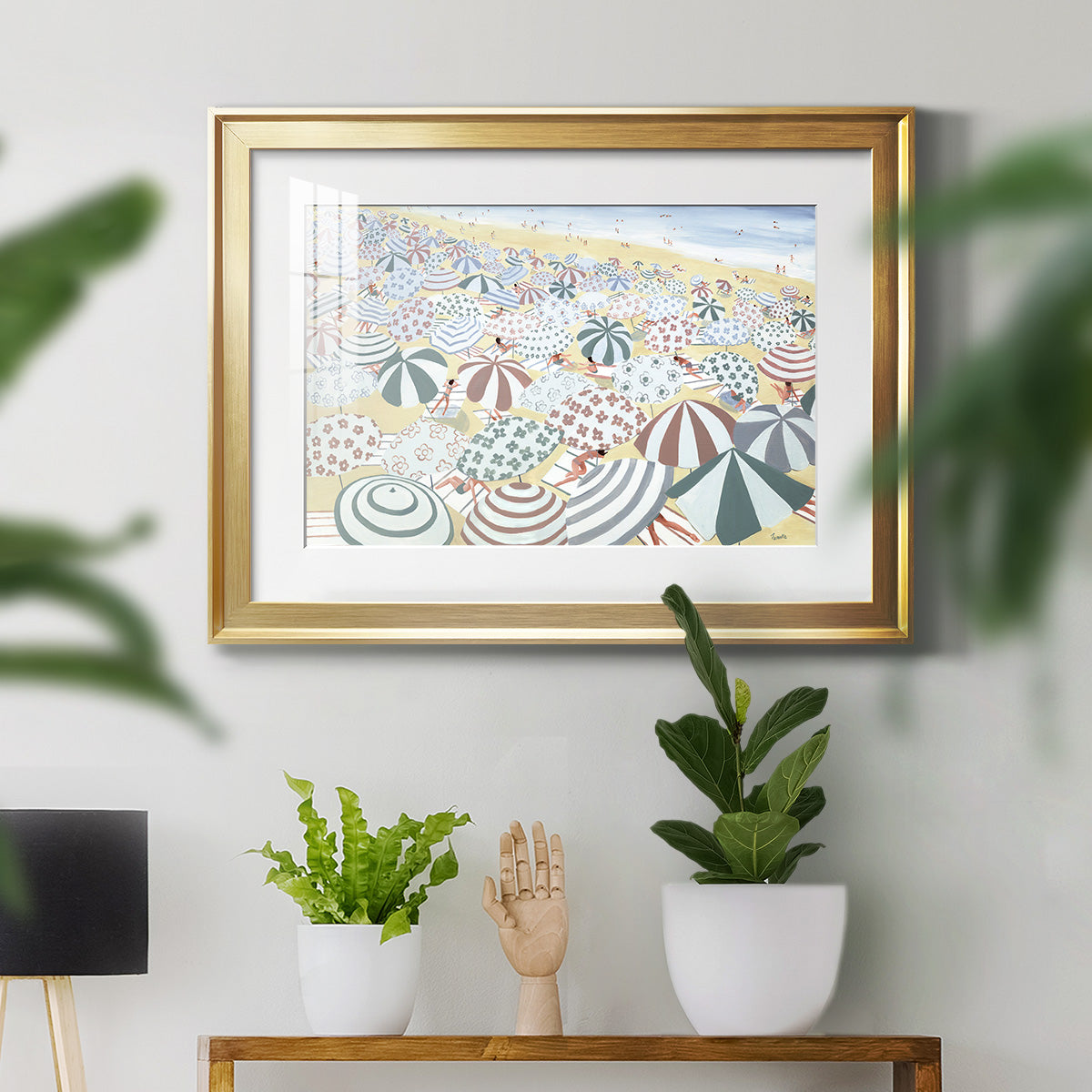 Subtle Beach - Modern Framed Art Print