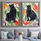 Panther's Paradise I - Premium Framed Canvas 2 Piece Set - Ready to Hang