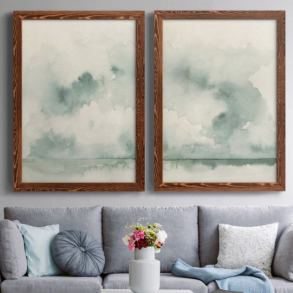 Ocean Impression I - Premium Framed Canvas 2 Piece Set - Ready to Hang