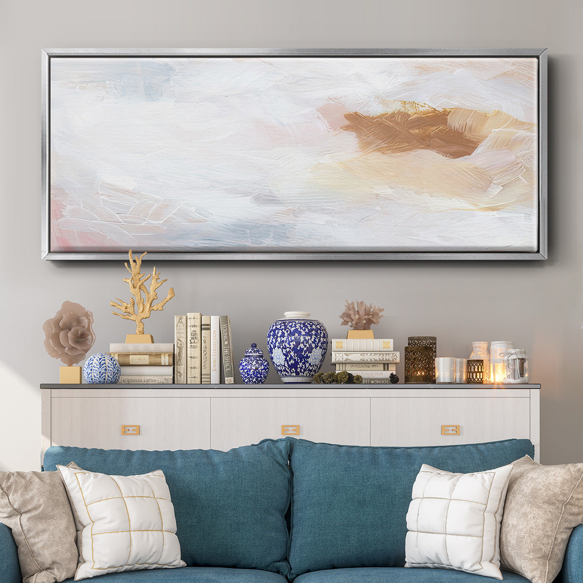 Dusk Clouds II - Floater Framed Canvas Print