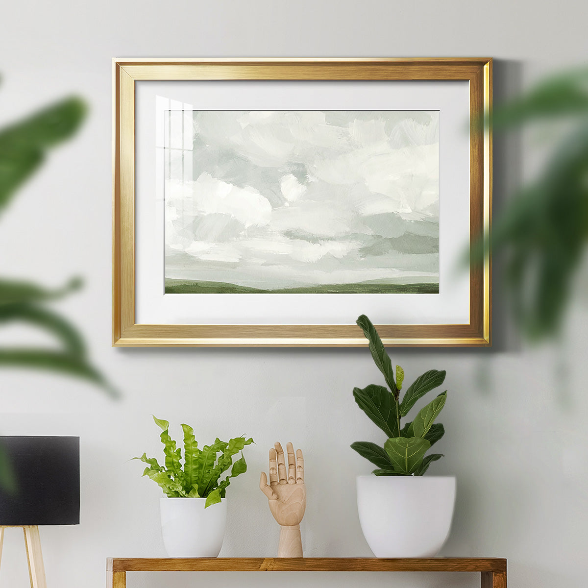 Gray Stone Sky IV - Modern Framed Art Print