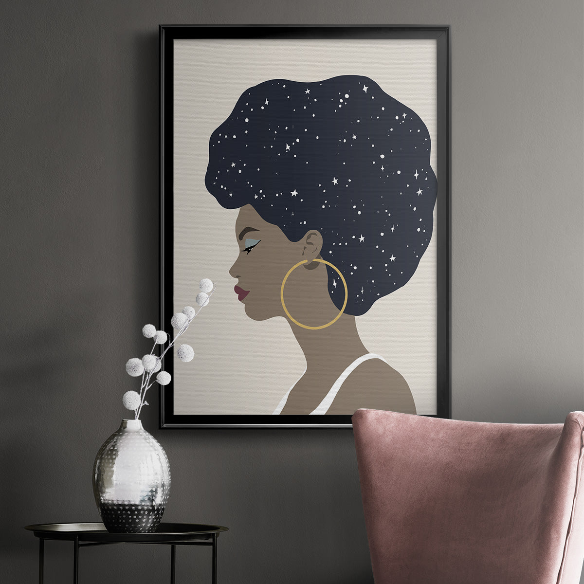 Heavenly Hair I - Modern Framed Canvas Print