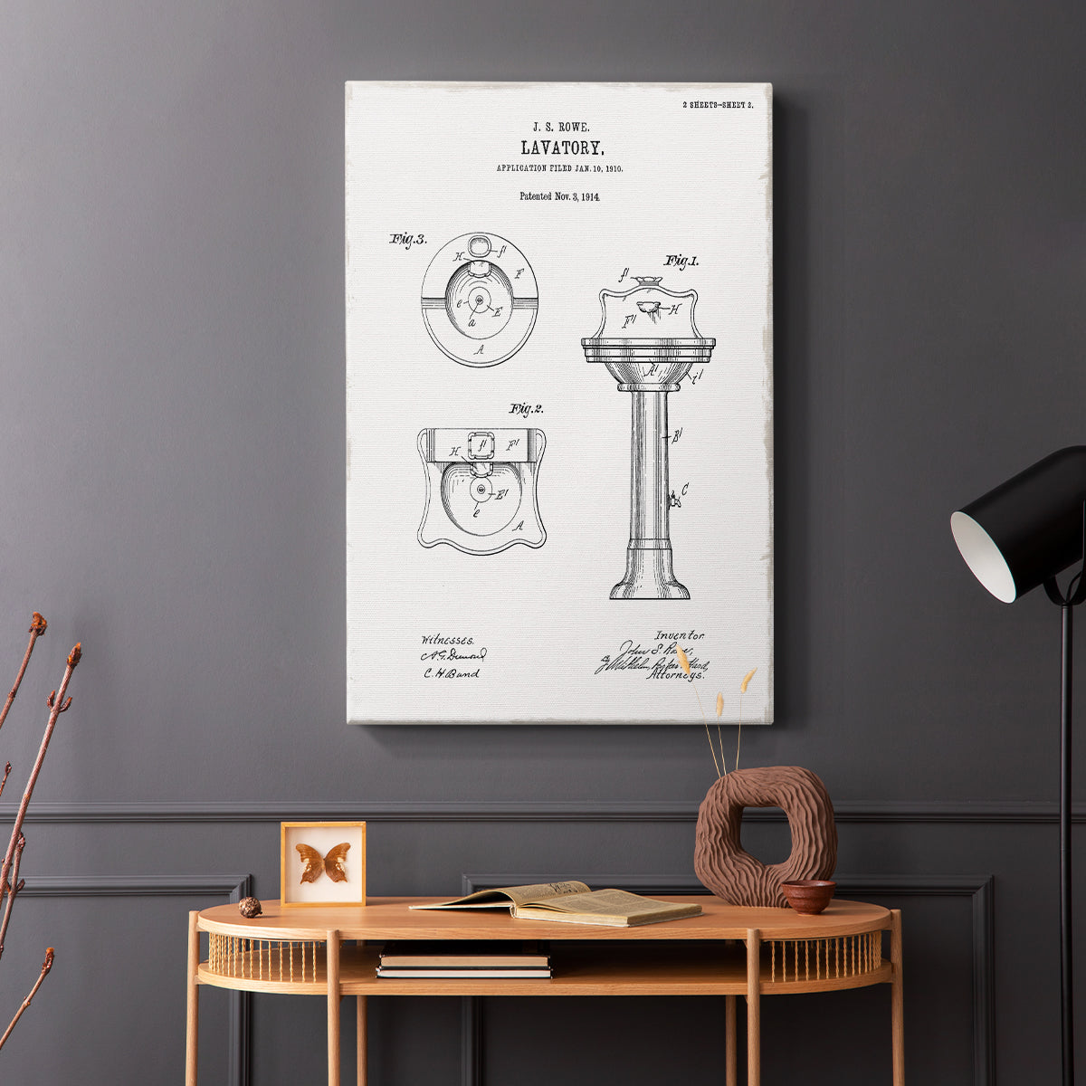 Vintage Sink I - Canvas Art Print