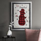 Checkered Snowman II - Modern Framed Canvas Print