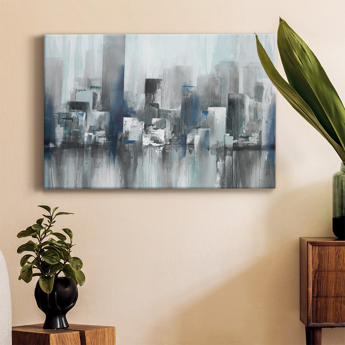 Cityscape in Blues Premium Gallery Wrapped Canvas - Ready to Hang