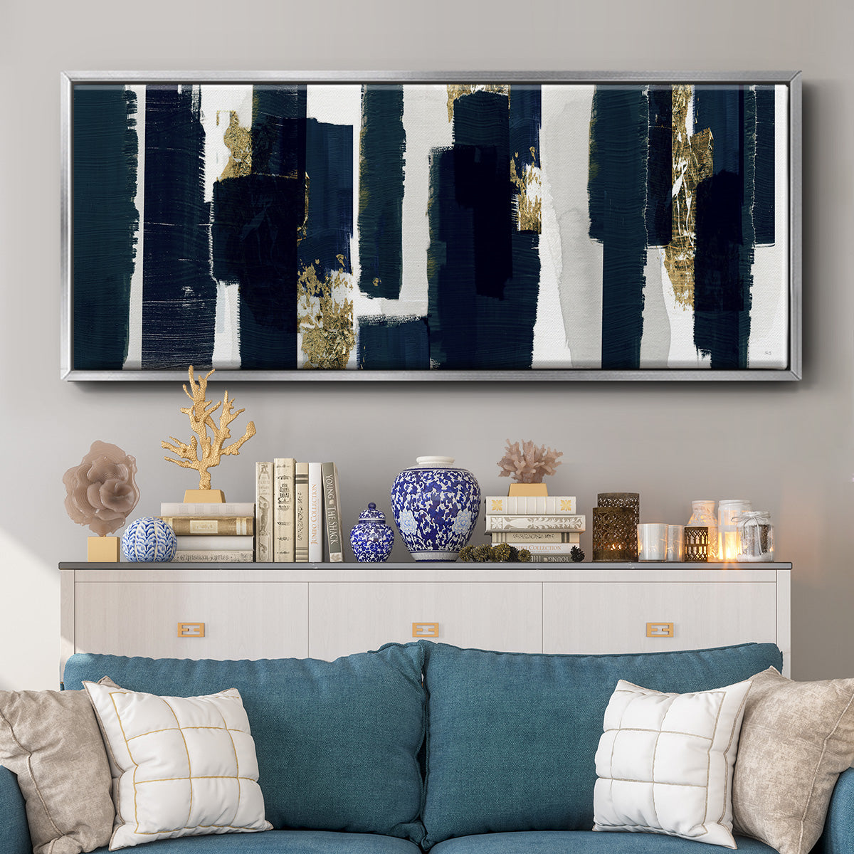 Brooklyn Walk - Floater Framed Canvas Print