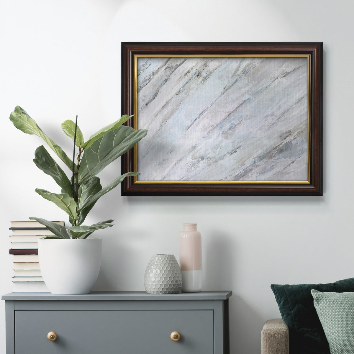 Soft Fronds II Premium Framed Canvas- Ready to Hang