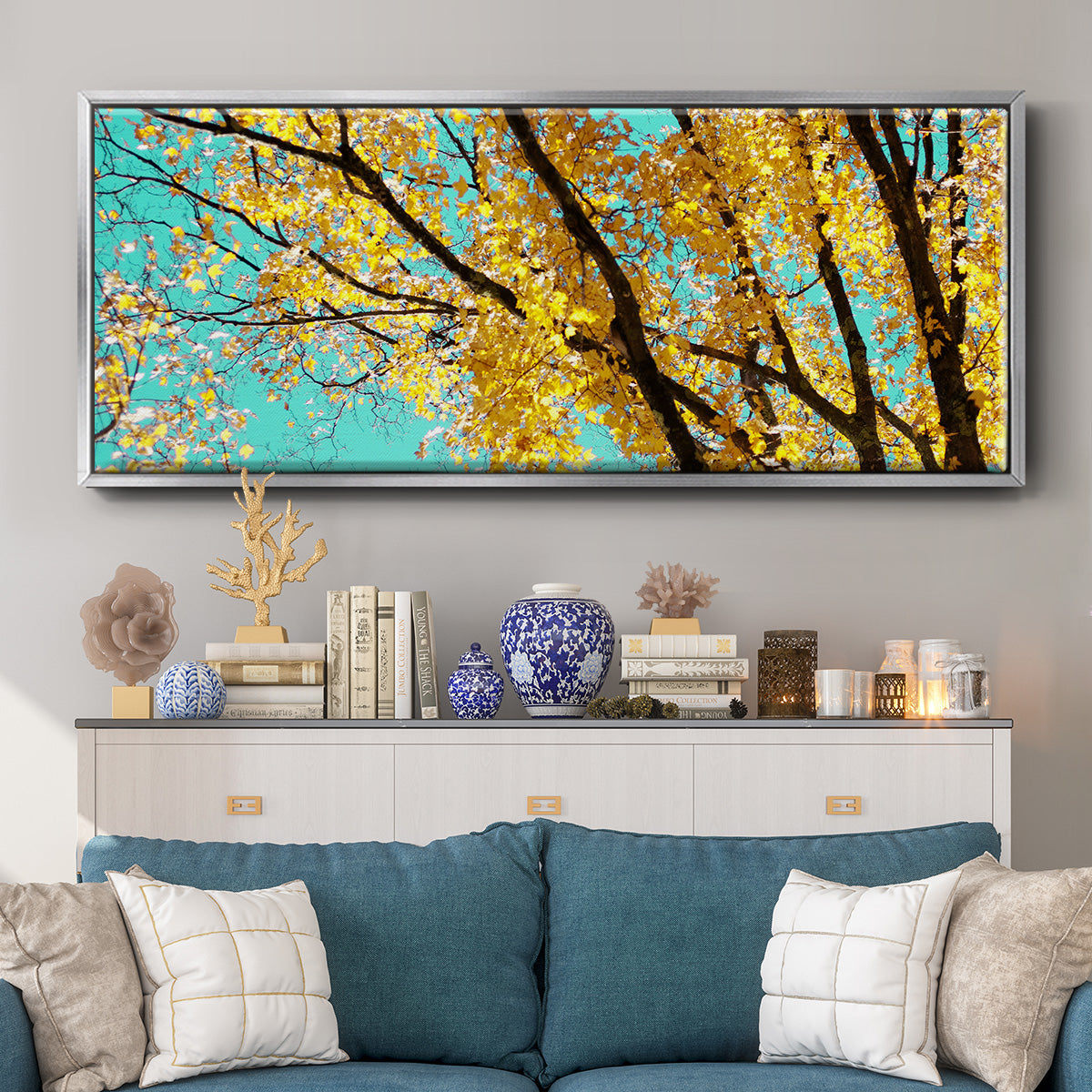 Autumn Tapestry IV - Floater Framed Canvas Print