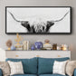 Longhorn - Floater Framed Canvas Print