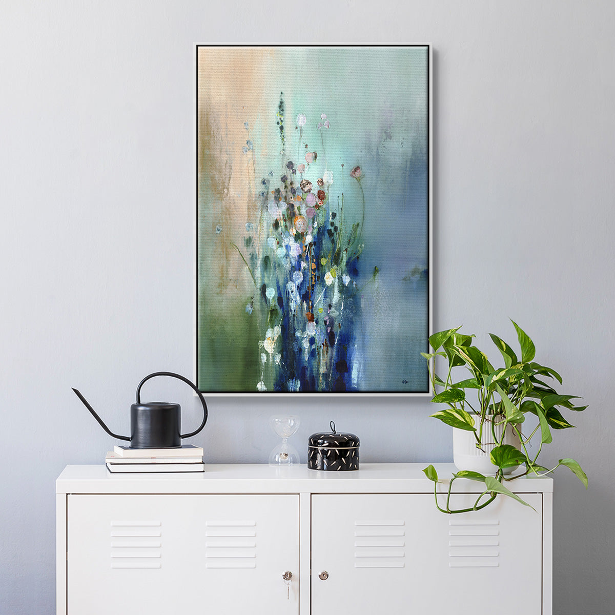 Current Air II - Floater Framed Canvas Print