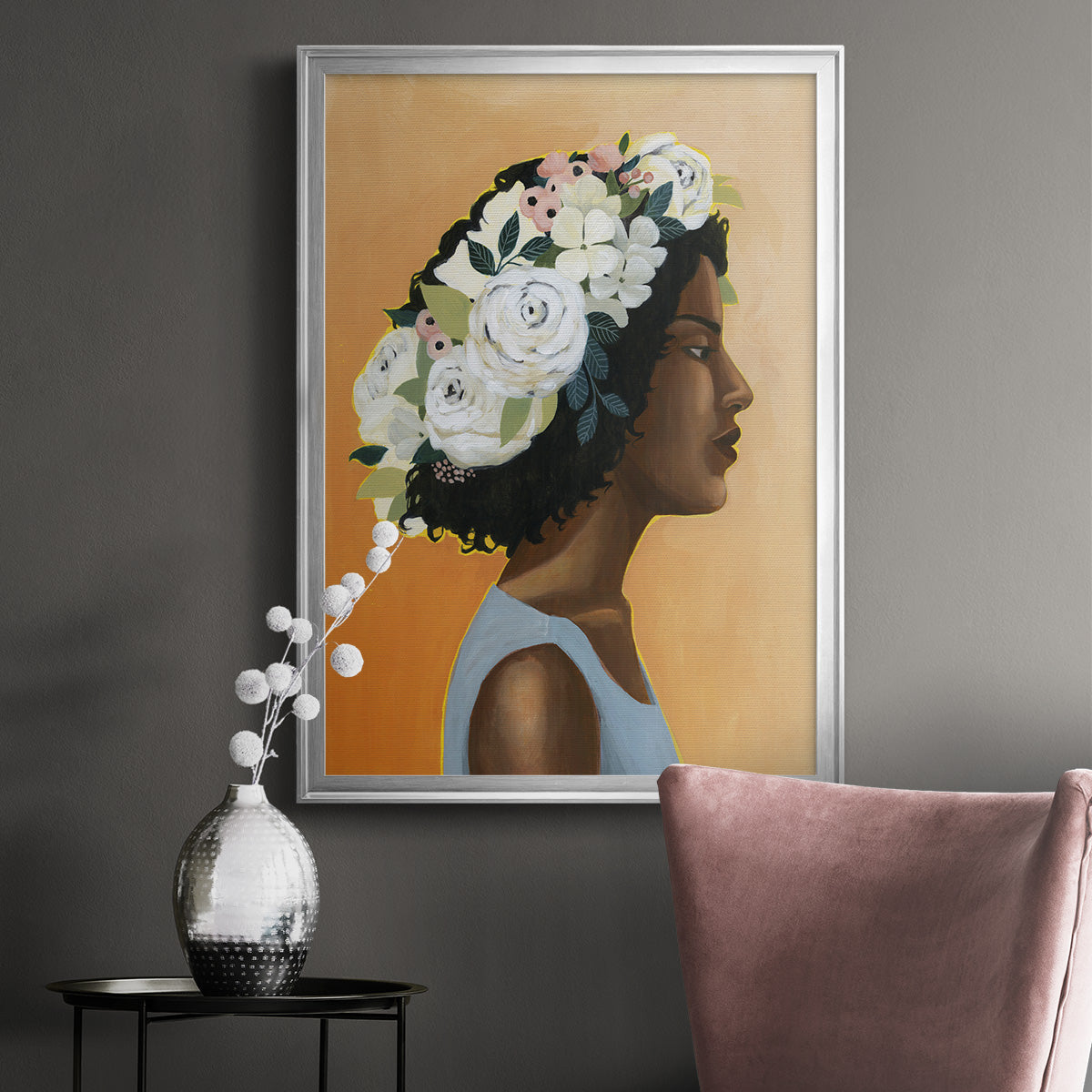 Modern Laurel I - Modern Framed Canvas Print