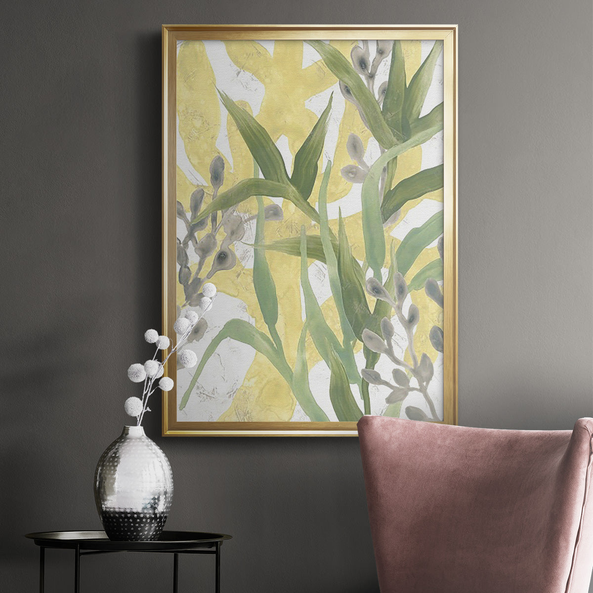 Sea Grass Fresco III - Modern Framed Canvas Print