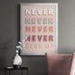 Never Give Up - Modern Framed Canvas Print