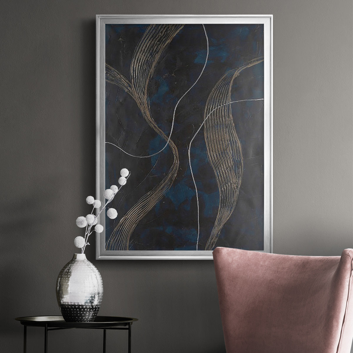 Laminar Flow II - Modern Framed Canvas Print