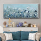 Teal Light Garden - Floater Framed Canvas Print