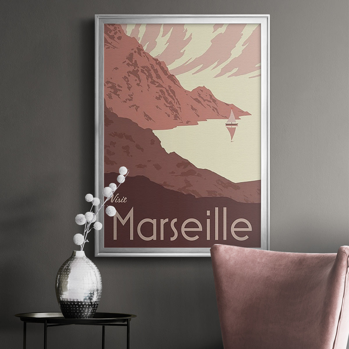French Coast I - Modern Framed Canvas Print