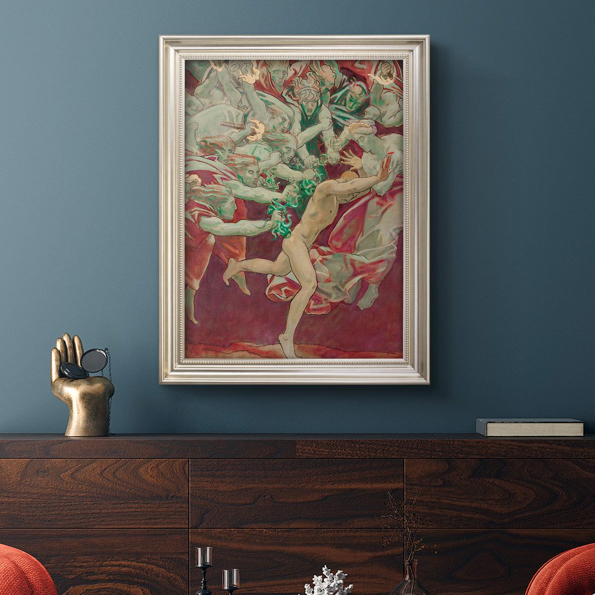 Orestes and the Furies - Ornate Framed Canvas Print