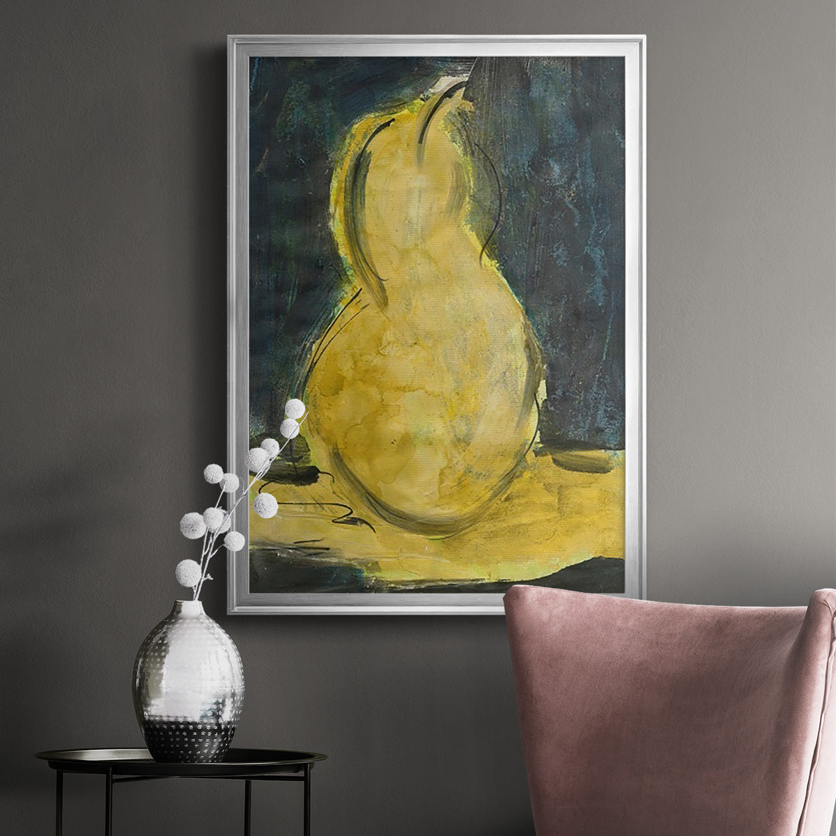 Urban Pear II - Modern Framed Canvas Print