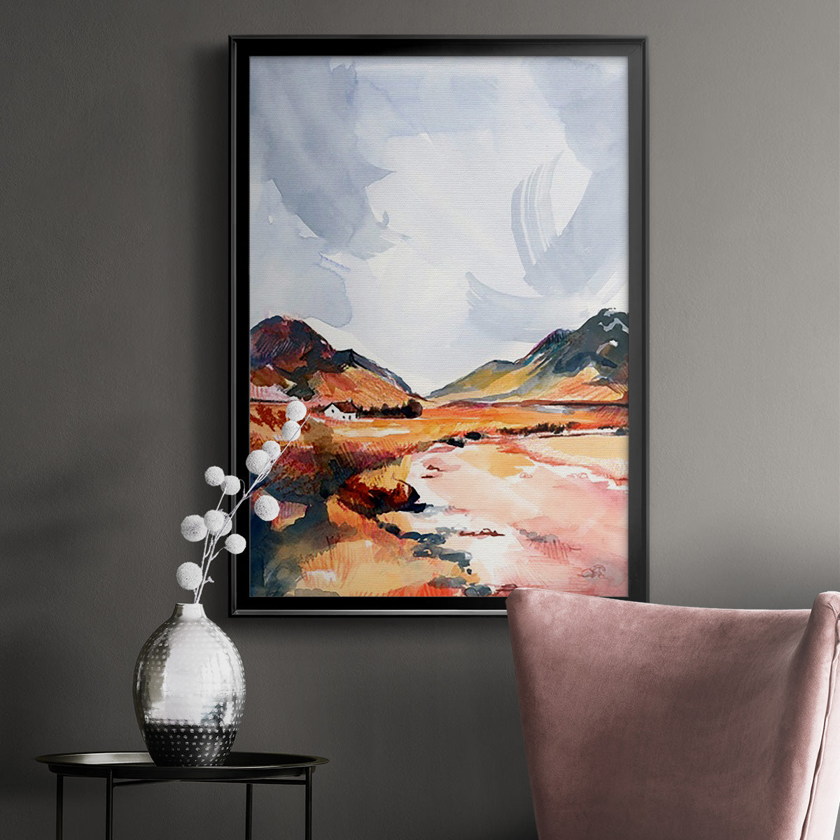 Chromatic Landscapes II - Modern Framed Canvas Print