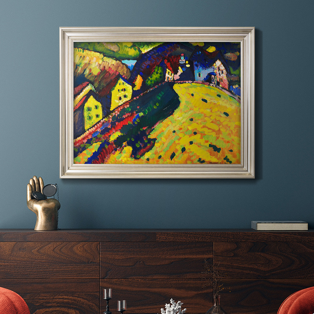 Houses at Murnau - Ornate Framed Canvas Print