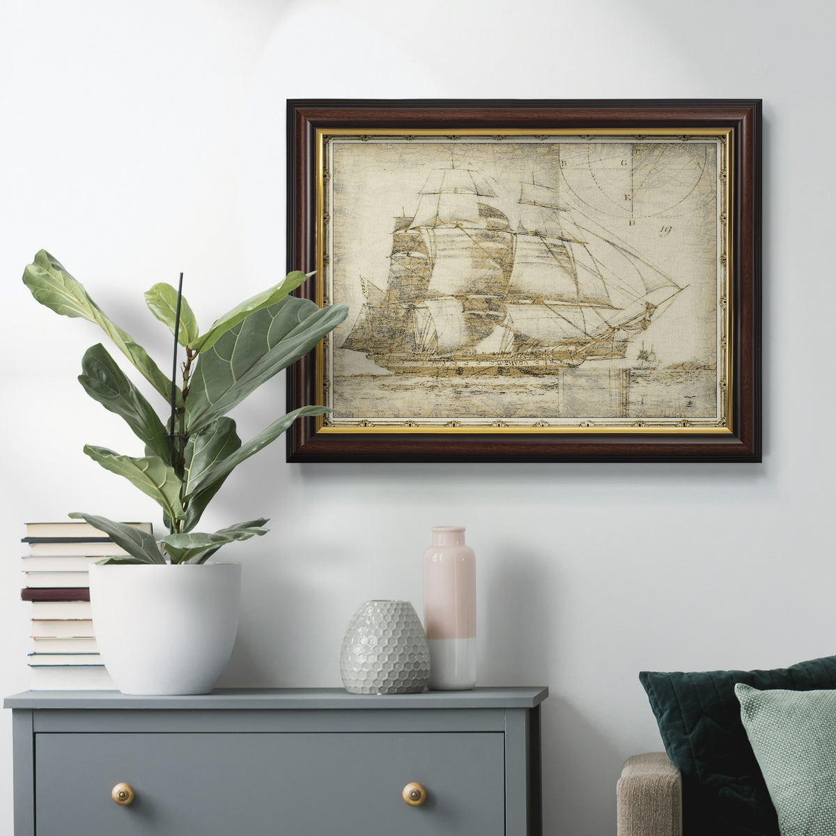 Ghost Ship I Premium Framed Canvas- Ready to Hang