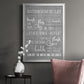 Neutral Bathroom Rules - Modern Framed Canvas Print