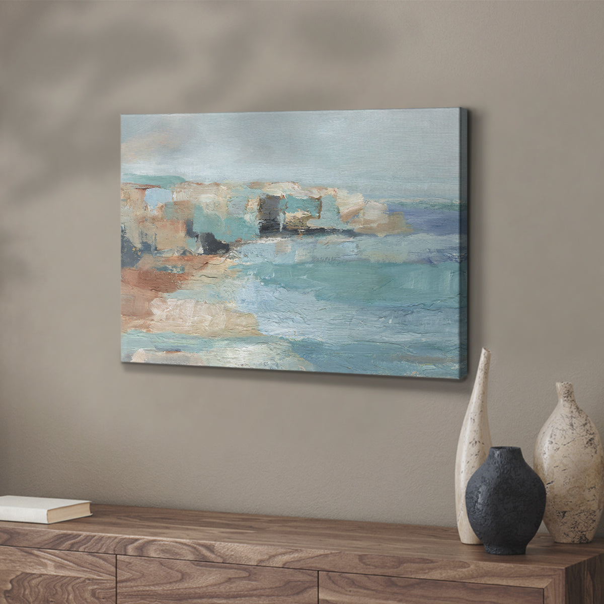 Turquoise Cliff Wall I - Canvas Art Print