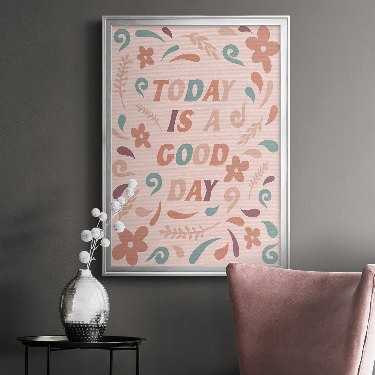 Today is a Good Day - Modern Framed Canvas Print