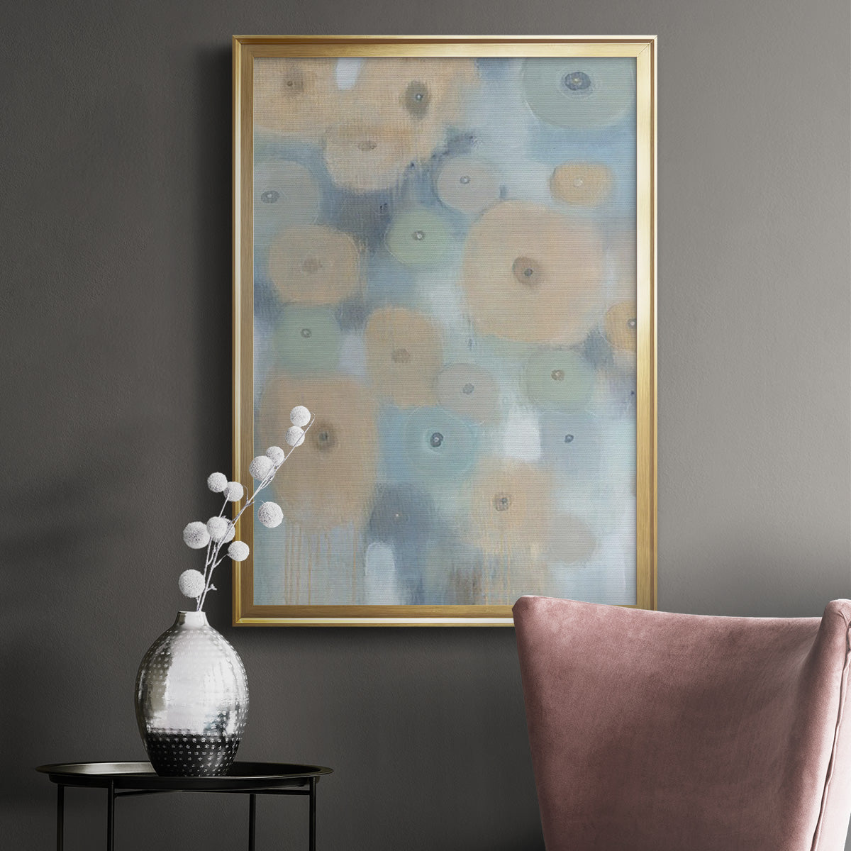 Spinning Wheels I - Modern Framed Canvas Print
